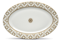 Блюдо 36х24см Pozzi Milano 1876 Deco серое