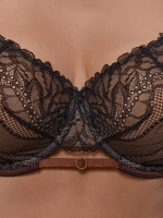 Бюстгальтер балконет MOON черная охра