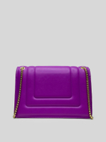 Клатч сиреневый с застежкой в форме змеи и золотой цепочкой оптом