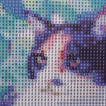 Алмазная мозаика на подрамнике с полным заполнением «МИР ЯРКИХ КРАСОК», котик, 40*50см