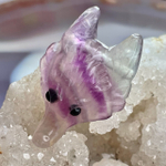 53912  Флюорит Кулон Бусина Лиса 25*38мм