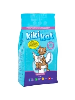 Бентонитовый наполнитель "KikiKat" супер-белый комкующийся "Лаванда" 5л
