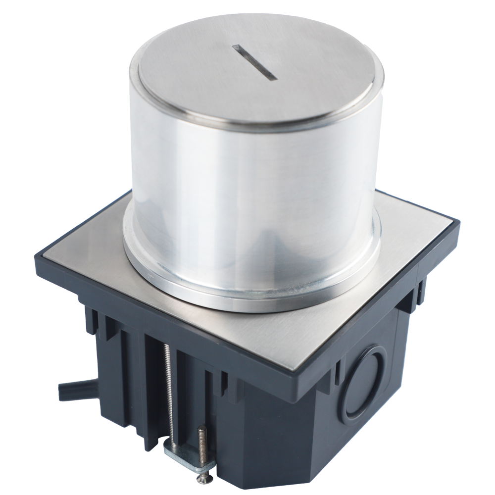 Лючок в пол 2 мод. (1 мод. 45х45 мм),  нержавеющая сталь,  IP65