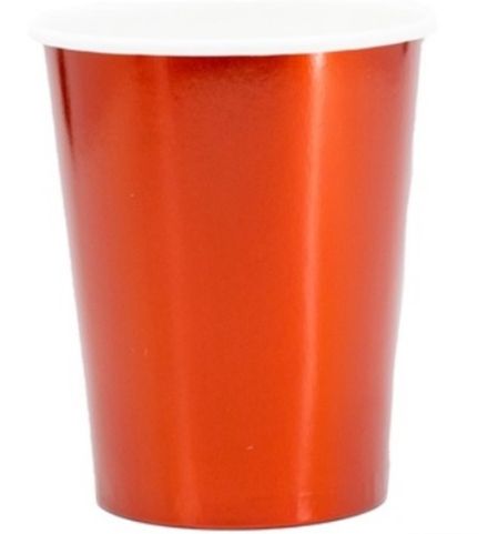 Стаканы "Красные металлик" 6 шт