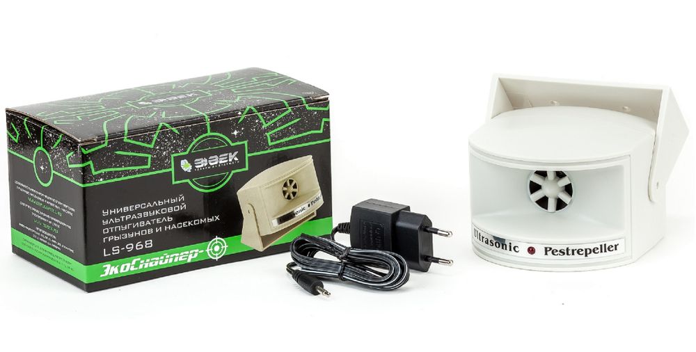 Отпугиватель мышей, крыс, тараканов ЭкоСнайпер LS-968