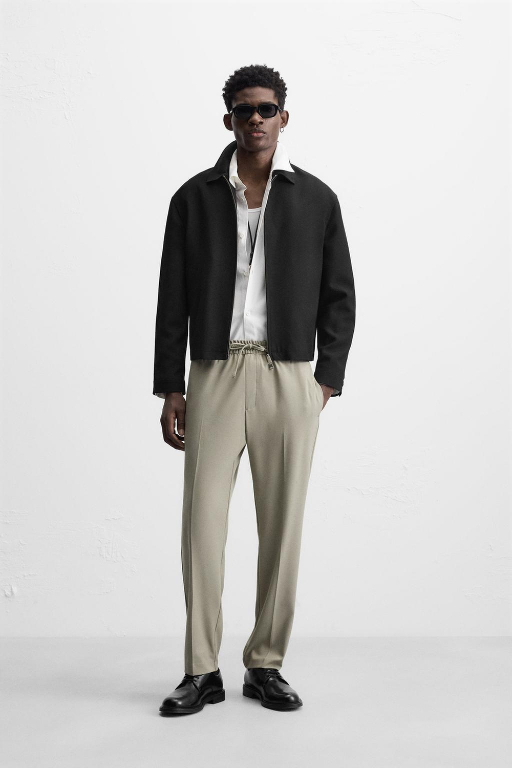 ZARA БРЮКИ-ДЖОГГЕРЫ КОМФОРТНОЙ ПОСАДКИ, ЯБЛОЧНО-ЗЕЛЕНЫЙ