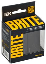 BRITE Выключатель 2-клавишный с индикацией для отелей 10А ВС10-2-9-БрЧ черный IEK