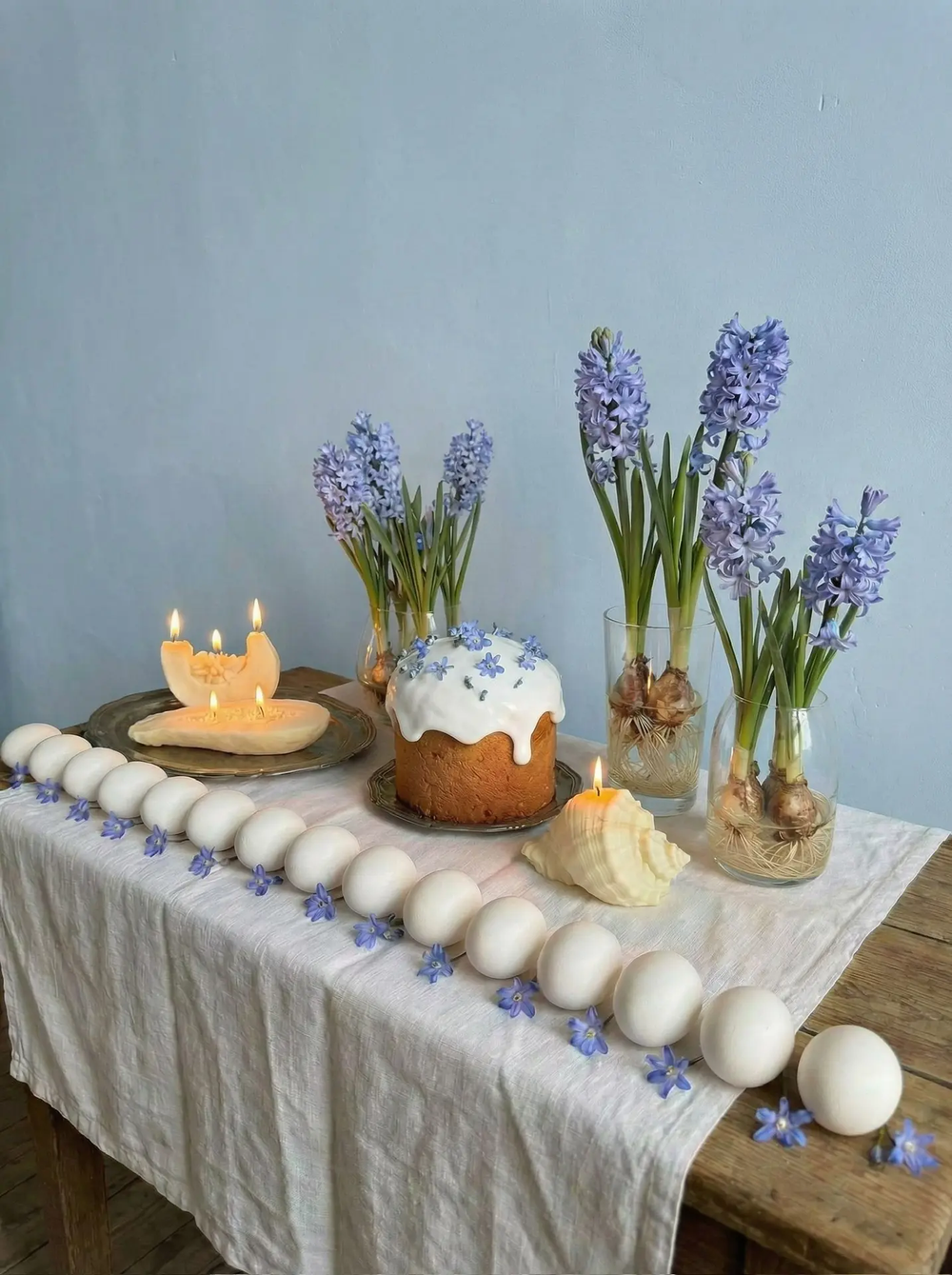 Свеча интерьерная "Тыква" белого цвета