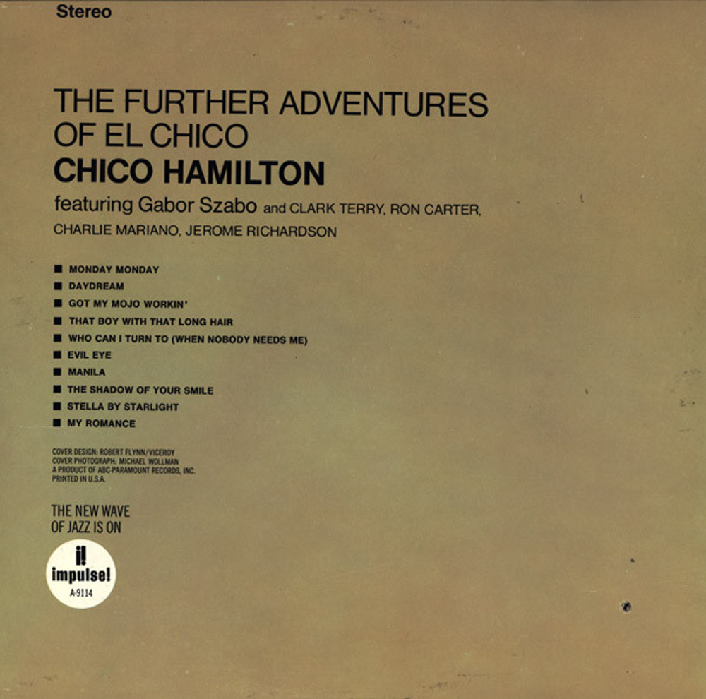 Chico Hamilton - The Further Adventures Of El Chico - US OG Impulse Stereo