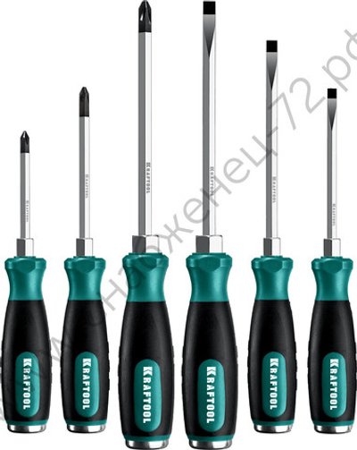 KRAFTOOL IMPACT 6 шт Набор ударных отверток (25025)