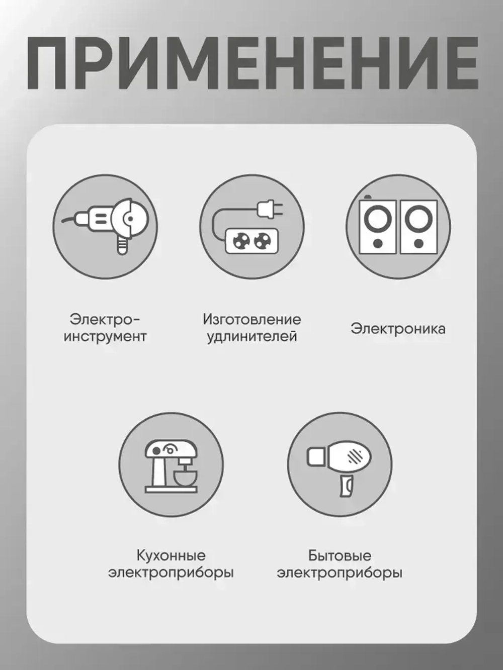 Электрический провод ШВВП 2х0,75 кв.мм, ГОСТ, 10 м, Партнер-Электро
