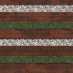 Тротуарная плитка ГАЗОННАЯ РЕШЕТКА - Листопад гранит Клинкер