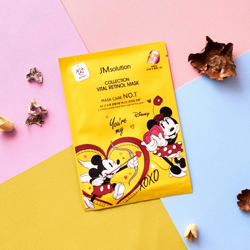 JMsolution Маска тканевая для лица с ретинолом – Disney collection vital retinol mask, 30мл