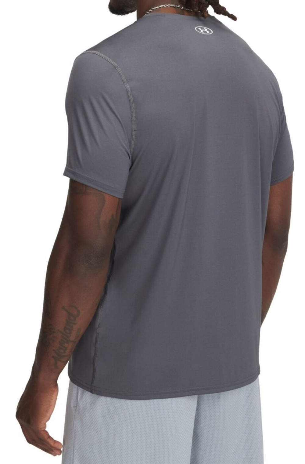 Мужская теннисная футболка Under Armour Heat Gear Short Sleeve - серый