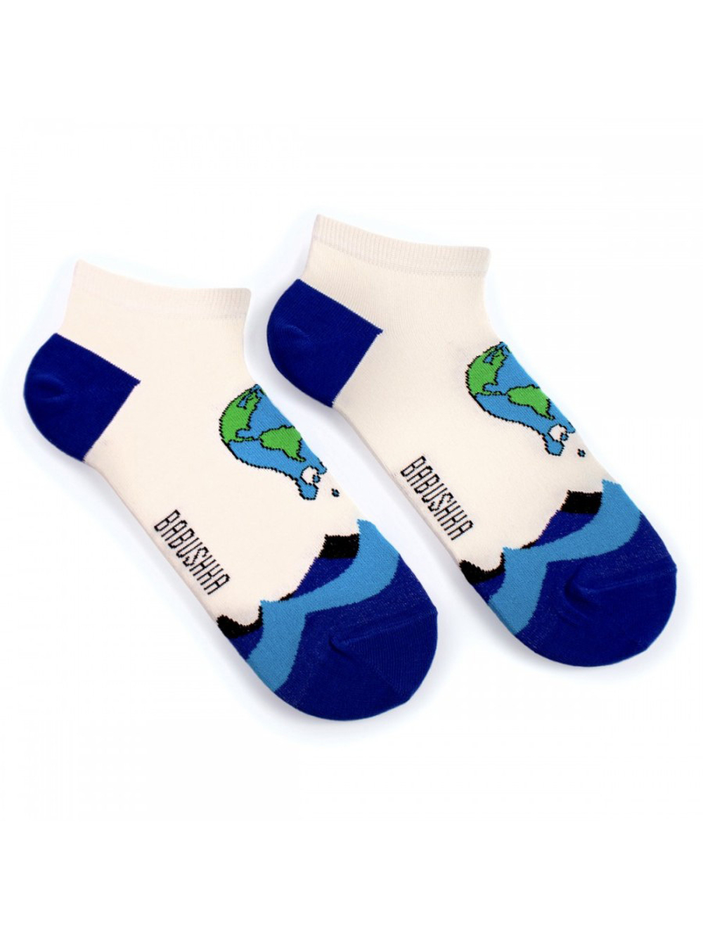 Носки медицинские мужские Babushka, "Глобальное потепление", белый, 41-45