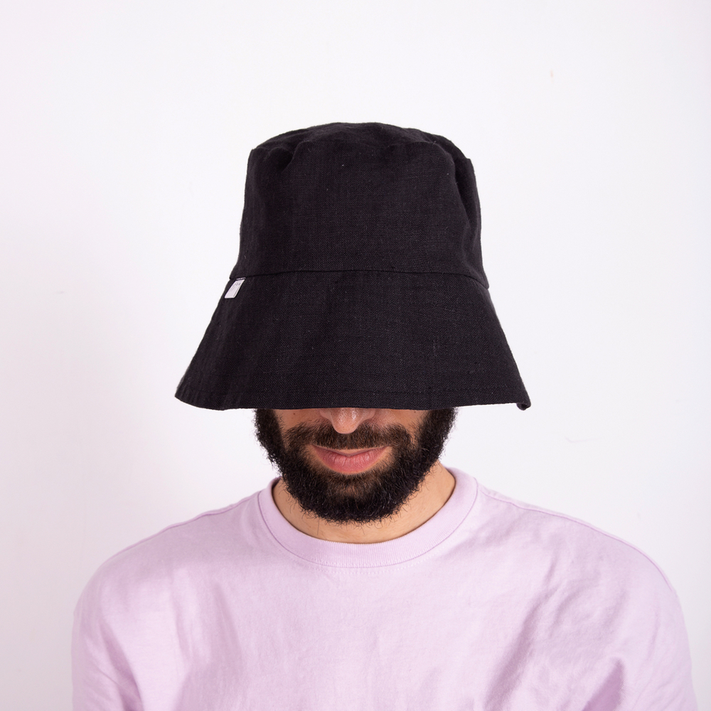 Linen bucket hat