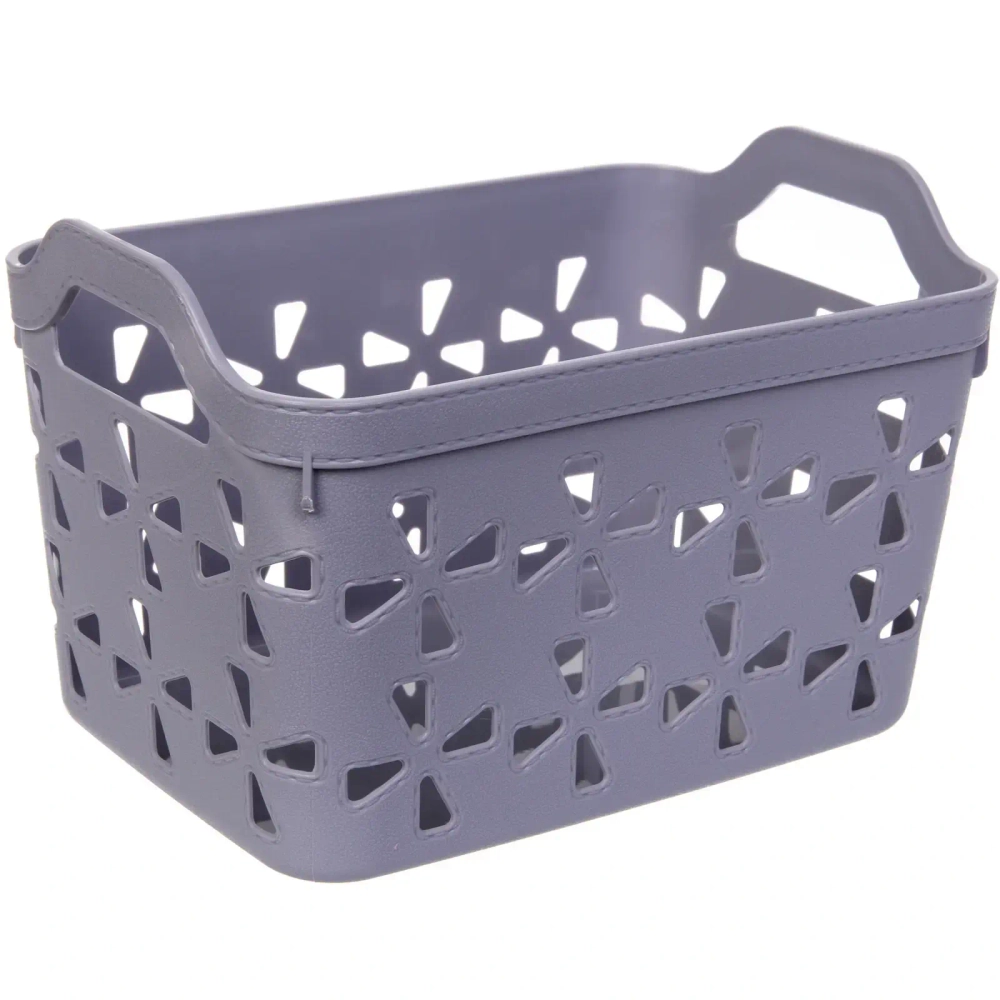 Корзина для хранения «БРУТТИ», цвет серая гавань, 26*17*17см (лейбл)