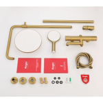 Душевая система с термостатом Raglo R20.26.03, сатин золотой