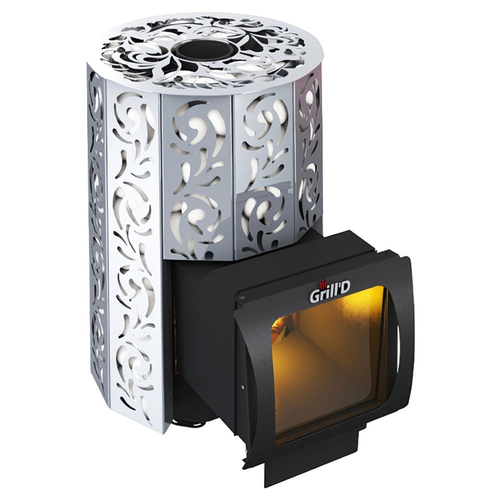 Дровяная банная печь Grill'D Violet 200 Long Max Pro
