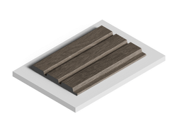 Стеновая панель HiWood декорированная, 270x12 см