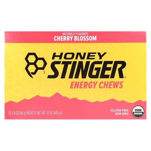 Honey Stinger, Energy Chews, вишневый цвет, 12 пакетиков по 50 г (1,8 унции)