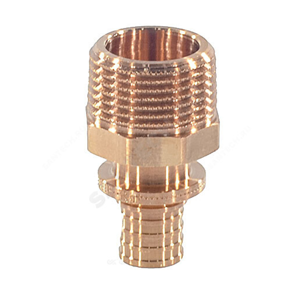 Муфта для PE-X труб аксиальная бронза Дн 16х3/4" НР RAUTITAN RX+ Rehau 14563121001 (13660501001)