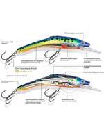 Воблер для рыбалки ФИН 160mm, цвет 048 (окунь), 1 штука