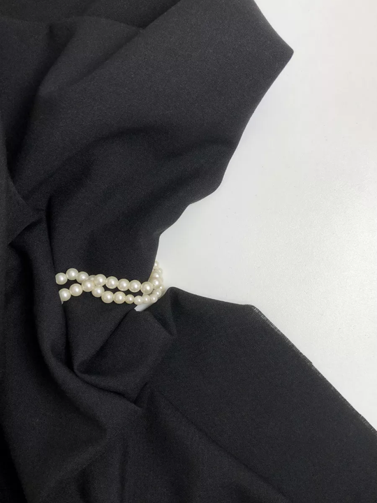 Костюмная шерсть, черный NB008