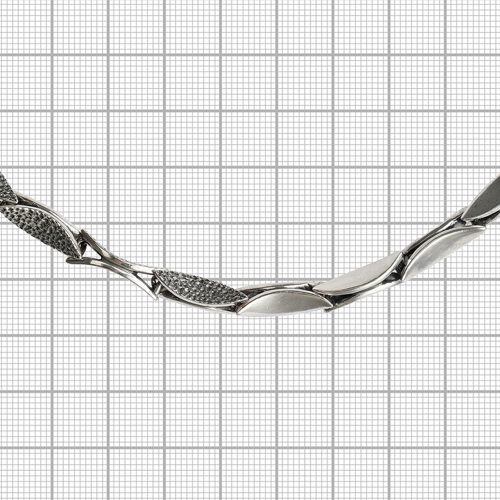 "Куопио" ожерелье в серебряном покрытии из коллекции "Финляндия" от Jenavi с замком пряжка