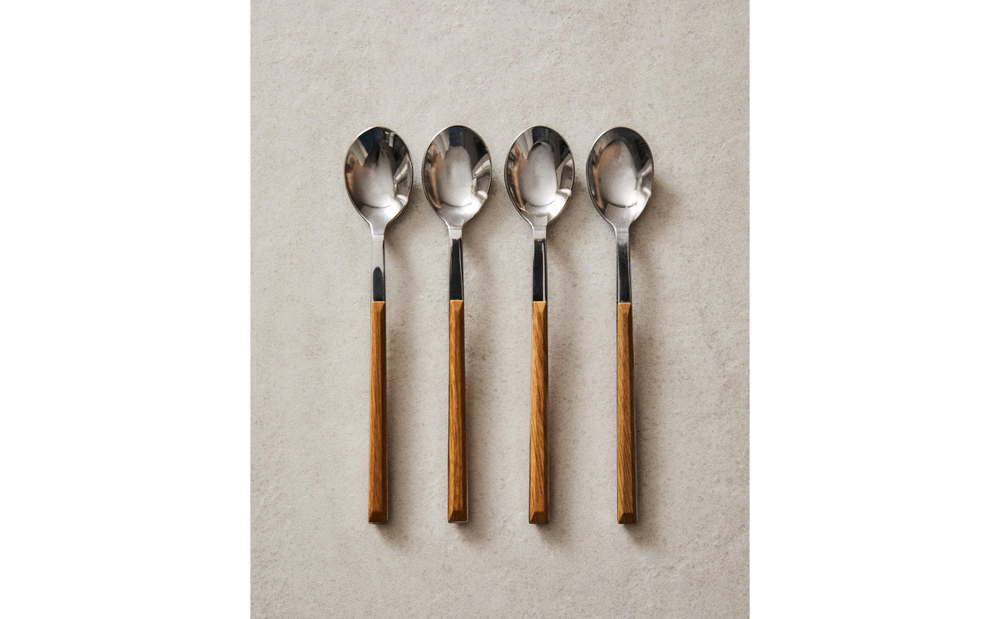 Zara Home набор столовых приборов из нержавеющей стали, цвет коричневый, 15 см
