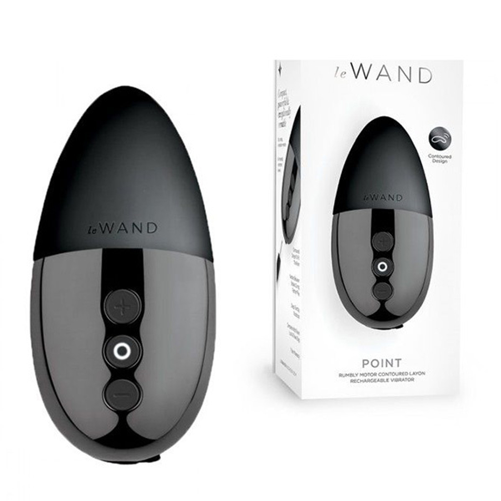 Чёрный утяжеленный премиум-вибратор 9,6см Le Wand Point Black LW-016-BLK