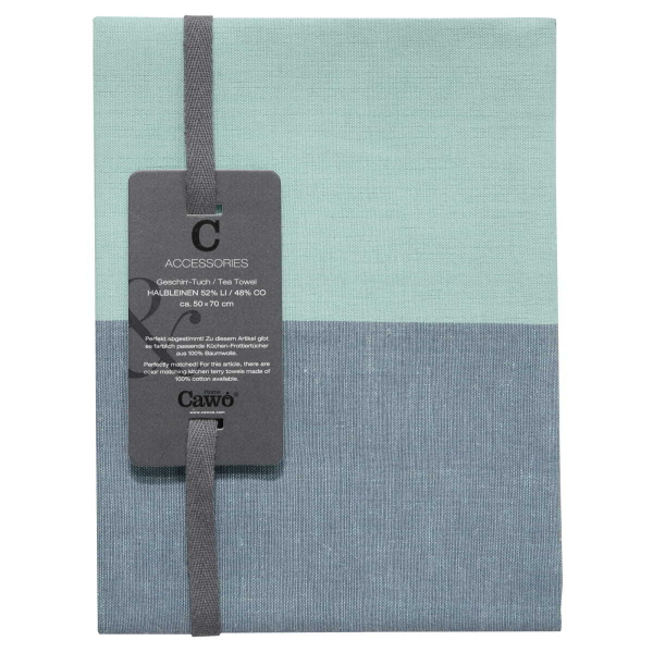 Полотенце кухонное 50x70 Cawo Cuisine Duo 535 14 сине-голубое