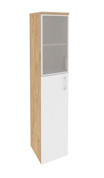 Шкаф-пенал с высокой дверью и стеклом в раме Onix