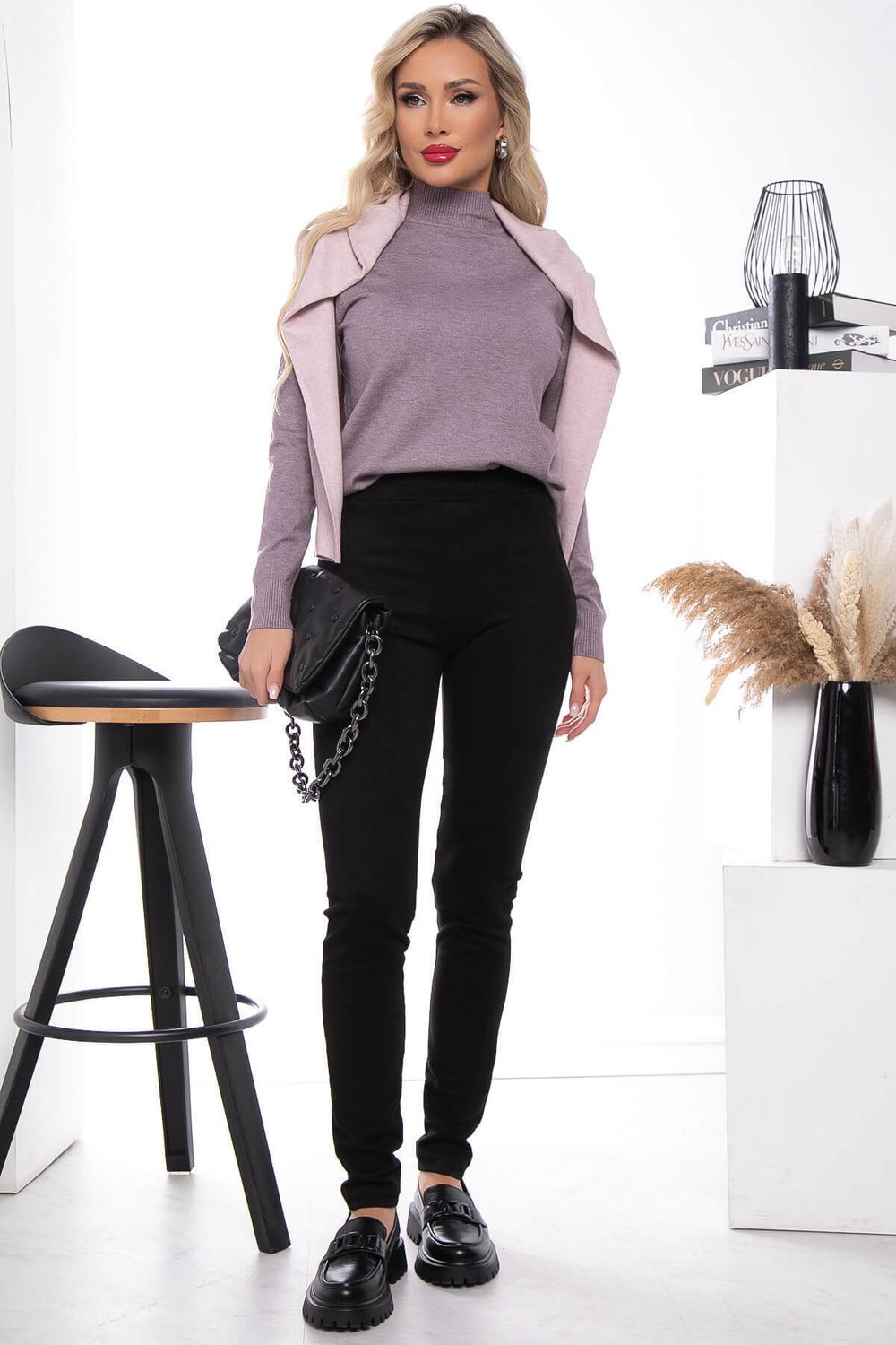 Лосины из замши "Нью-Йорк" (блэк) Б7688 LT Collection (Акция)