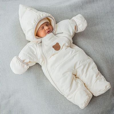 Demi-season puffer jumpsuit 3-18 months - Tofu