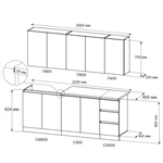 Кухня Мори 2.0 Графит МП