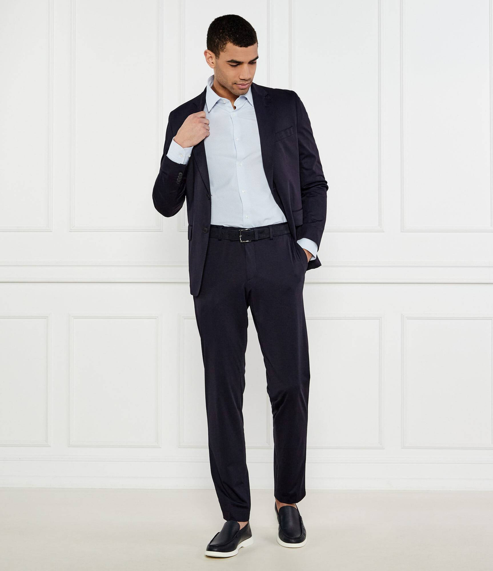 Рубашка P-HANK-kent-C1-222 BOSS BLACK - голубой(50539431)