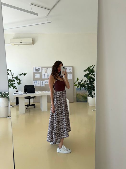 ЮБКА ДЖЕМИ БОРДОВЫЙ ПРИНТ