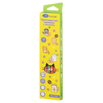 Набор черных простых заточенных карандашей, 12 шт, с ластиком, MC-Basir, с рисунком Котиков, деревянные обычные чернографитные карандаши для начинающих, HB (твердо-мягкий), графитовые серые для школы