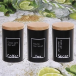 Банка для продуктов металлическая «Black style» 900мл 9*14,5см