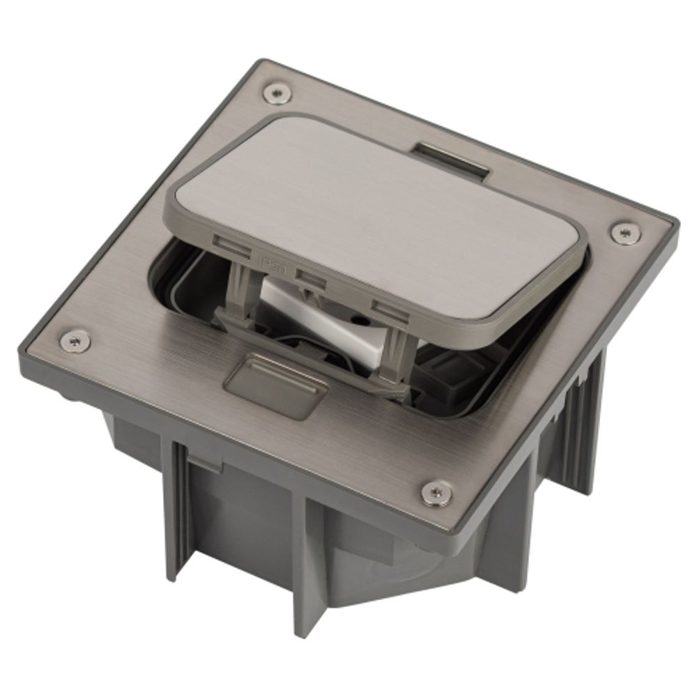 Люки ЭРА ОФИС 18-6001-03 IP66 в бетон с розеткой защёлка цвет серый