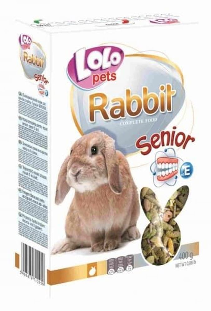 LoLo PETS Корм 400г. для кроликов возрастом от 5 лет SENIOR