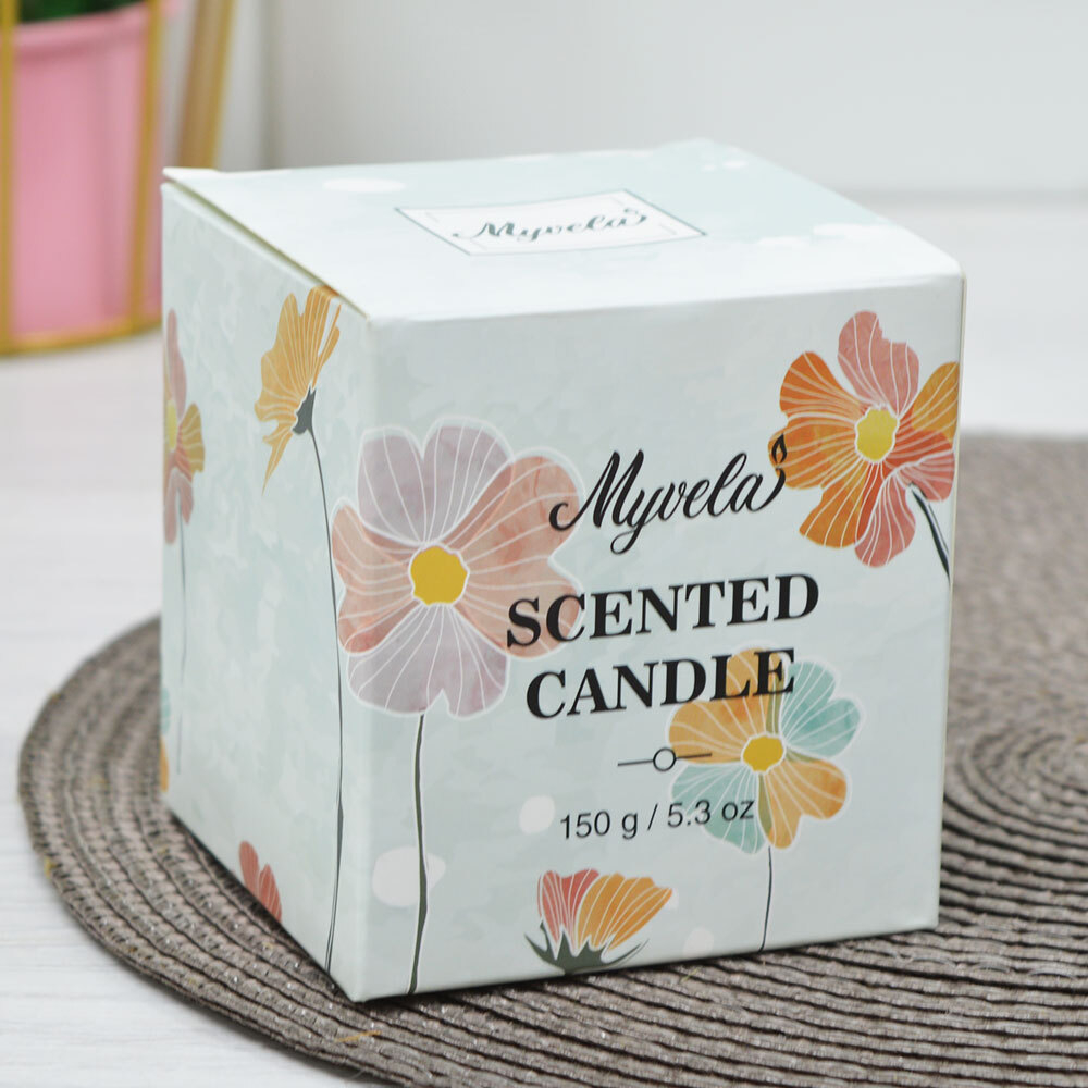 Свеча ароматическая микс Герань, Бергамот и белый чай, Хлопок