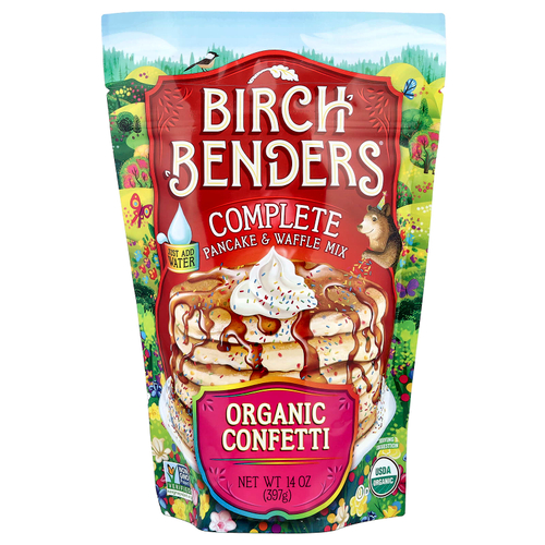 Birch Benders, смесь для приготовления блинов и вафель, органическое конфетти, 397 г (14 унций)