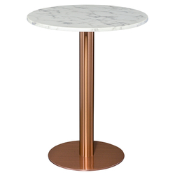 Столик кофейный Berg Trond 60см мрамор/золотой