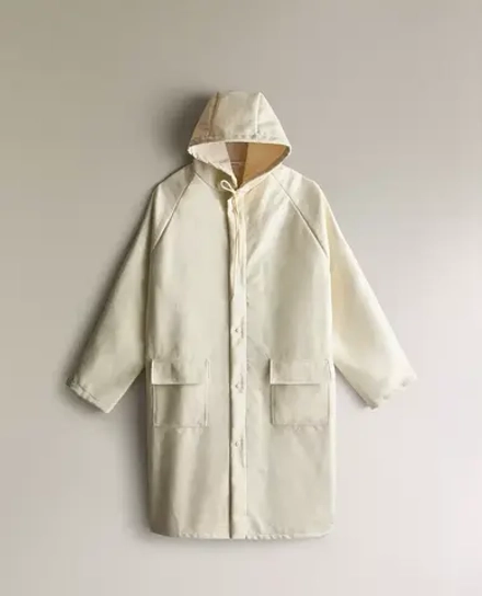 ZARA HOME ВОДОСТОЙКИЙ ПЛАЩ, БЕЛЫЙ
