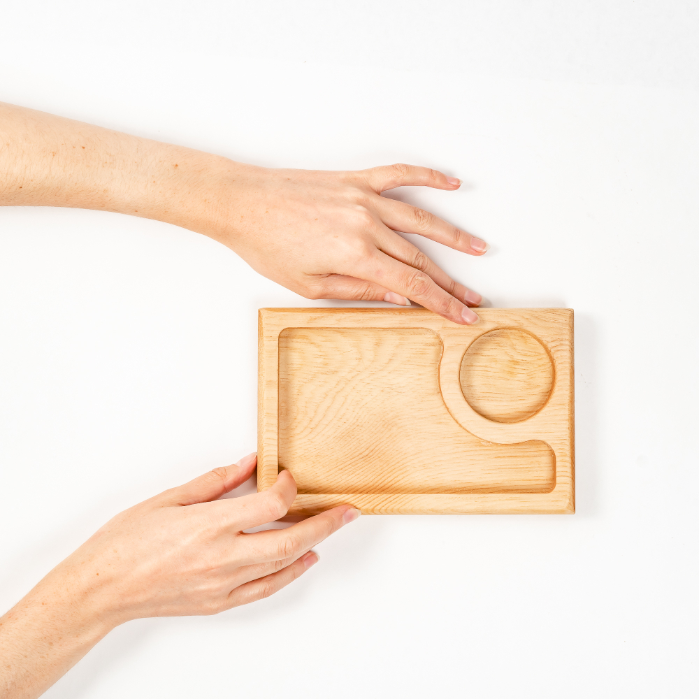 Менажница деревянная из сибирского кедра для подачи блюд и закусок. MG128