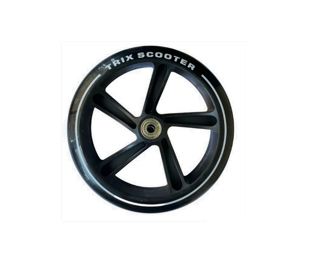 Колесо - 200 мм, для самокатов, с подшипниками ABEC 7, черное