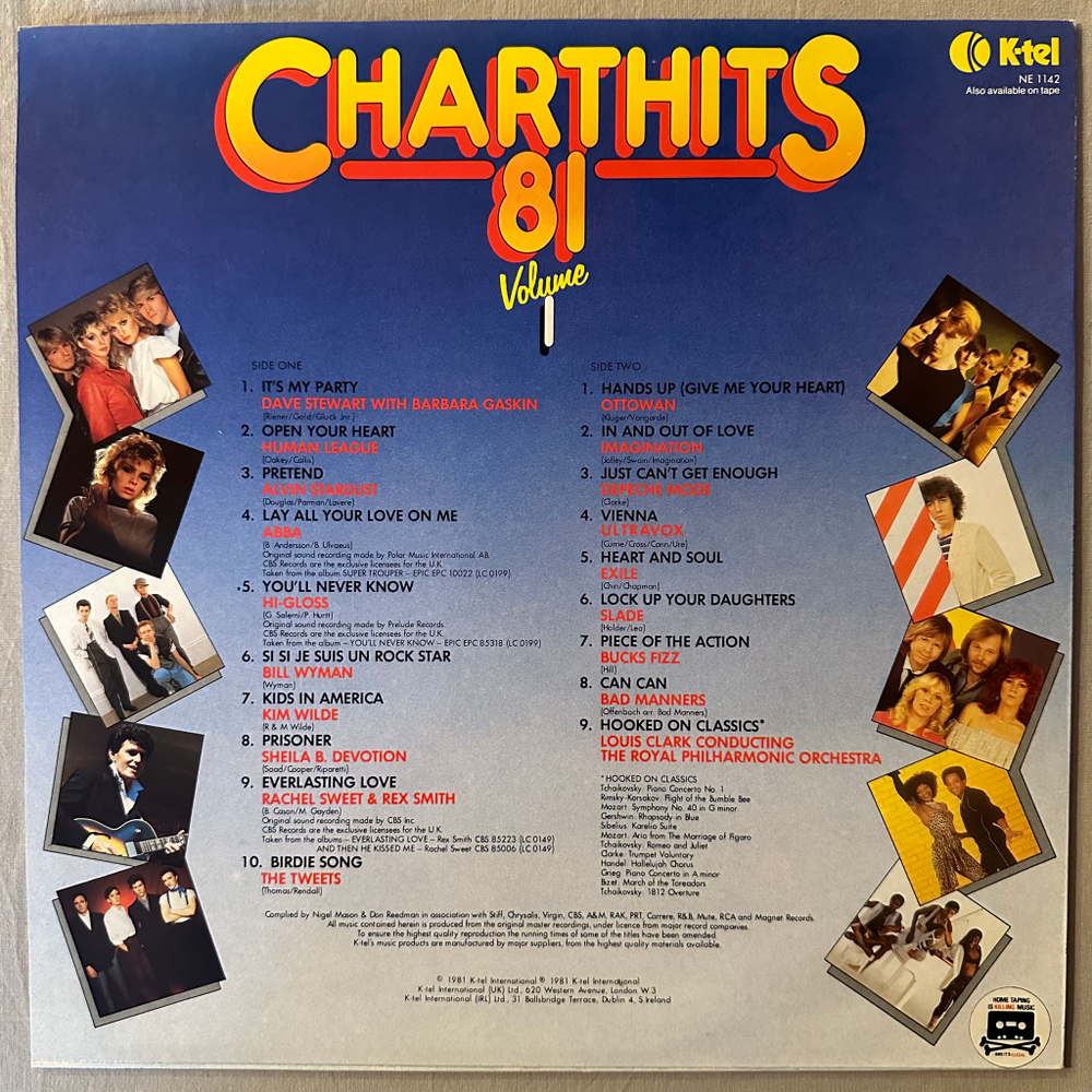 Сборник Chart Hits 81 Volume 1 (Ирландия 1981г.)