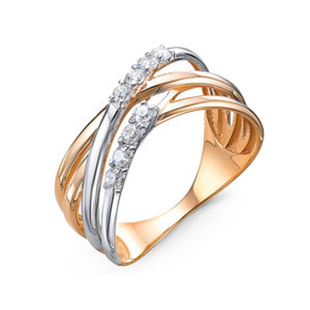 Кольцо из золота с фианитами